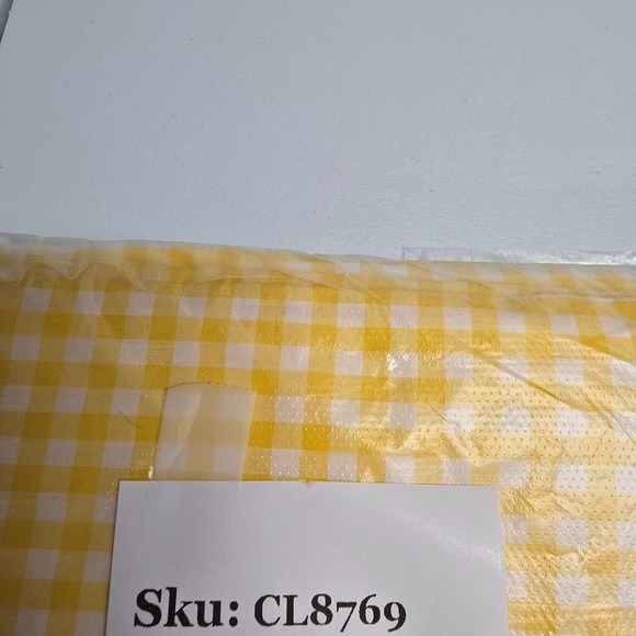 Turnbull & Asser Top Women 16 Yellow Gingham Plaid Button Up Long Sleeve England - Picture 9 of 9